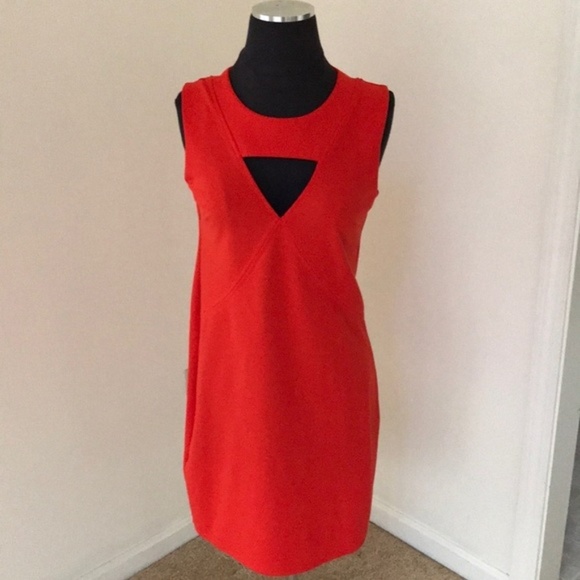 Zara size small Dark Orange Cut out Dress - Picture 1 of 5